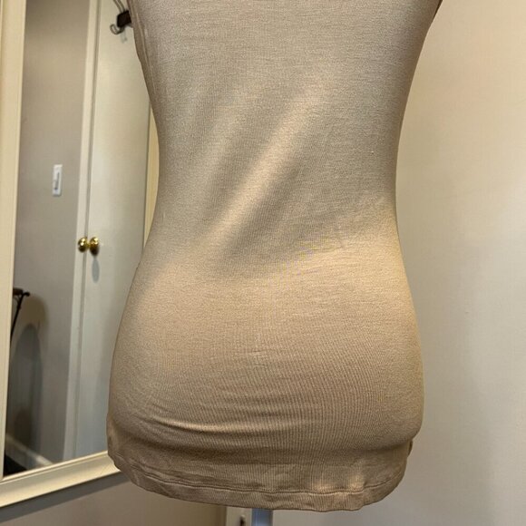 Cache Tan with Gold Sequins Tank Top, Size Small - Picture 13 of 14